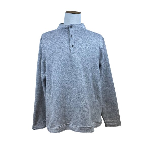 Storm Creek Mens Gray Heather Knit Long Sleeve Pullover Top Henley Style Sz 2XL - Picture 1 of 10
